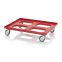 Transportroller Maxi HD mit Gummirädern RO 86.4 HD GU FA-3020 in verkehrsrot (RAL 3020), 817 × 617 mm