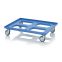 Transportroller Maxi HD mit Gummirädern RO 86.4 HD GU FA-5015 in himmelblau (RAL 5015), 817 × 617 mm