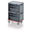 Schubladenbehälter Komplettsystem SB-S2+.2 in silbergrau (RAL 7001), 620 × 420 mm