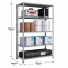 Schraubregal Grundregal 2000x750x600 mm, verzinkt, 5 Fachböden, 250 kg Fachlast SCHULTE Lagertechnik