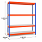 Weitspannregal Z1 Grundregal mit Stahlpaneelen, 3048x1536x621 mm (HxBxT), blau/orange/verzinkt, 4 Ebenen, Fachlast 767 kg, Feldlast 2.500 kg