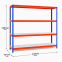 Weitspannregal Z1 Grundregal mit Stahlpaneelen, 3048x2146x621 mm (HxBxT), blau/orange/verzinkt, 4 Ebenen, Fachlast 439 kg, Feldlast 2.500 kg