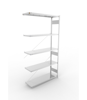 Fachbodenregal Anbauregal 2500×1300×400 mm, 230 kg Fachlast 