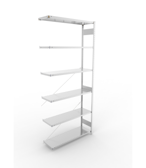 Fachbodenregal Anbauregal 3000×1300×400 mm, 230 kg Fachlast 