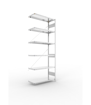 Fachbodenregal Anbauregal 2500×1000×400 mm, 230 kg Fachlast 