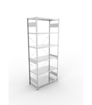 Fachbodenregal Grundregal 2500×1000×500 mm, 230 kg Fachlast 