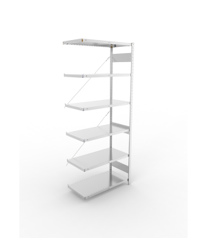 Fachbodenregal Anbauregal 2500×1000×500 mm, 230 kg Fachlast 
