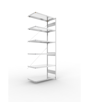 Fachbodenregal Anbauregal 2500×1000×500 mm, 230 kg Fachlast 