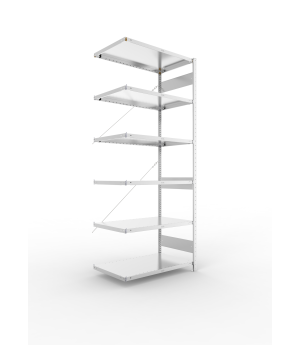 Fachbodenregal Anbauregal 2500×1000×600 mm, 230 kg Fachlast 