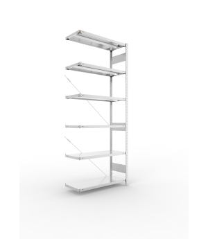 Fachbodenregal Anbauregal 2500×1000×400 mm, 330 kg Fachlast 