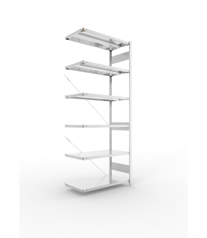 Fachbodenregal Anbauregal 2500×1000×500 mm, 330 kg Fachlast 