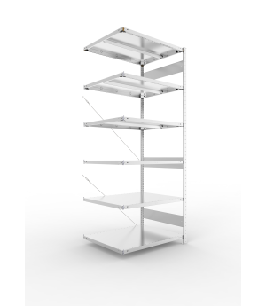 Fachbodenregal Anbauregal 2500×1000×800 mm, 330 kg Fachlast 