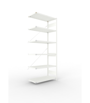 Fachbodenregal Anbauregal 2500×1000×500 mm, 230 kg Fachlast 