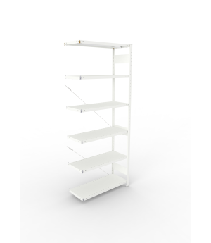 Fachbodenregal Anbauregal 2500×1000×400 mm, 330 kg Fachlast 