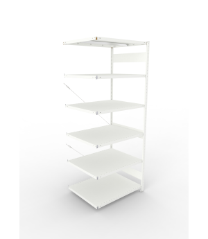 Fachbodenregal Anbauregal 2500×1000×800 mm, 330 kg Fachlast 