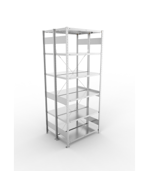 Fachbodenregal Grundregal 2500×1000×400 mm, 230 kg Fachlast 