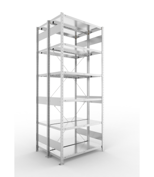 Fachbodenregal Grundregal 2500×1000×400 mm, 230 kg Fachlast 