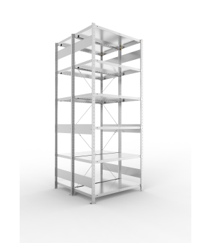 Fachbodenregal Grundregal 2500×1000×500 mm, 230 kg Fachlast 