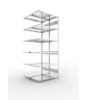 Fachbodenregal Anbauregal 2500×1000×500 mm, 230 kg Fachlast 