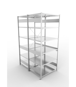 Fachbodenregal Grundregal 2500×1000×800 mm, 230 kg Fachlast 