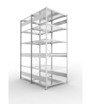 Fachbodenregal Grundregal 2500×1000×800 mm, 230 kg Fachlast 