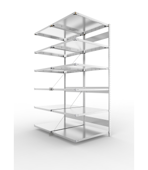 Fachbodenregal Anbauregal 2500×1000×800 mm, 230 kg Fachlast 