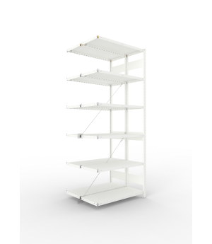 Fachbodenregal Anbauregal 2500×1000×400 mm, 230 kg Fachlast 