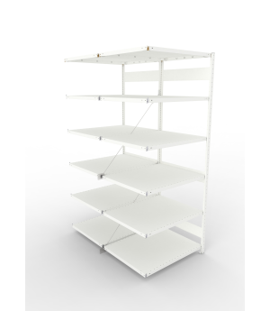 Fachbodenregal Anbauregal 2500×1000×800 mm, 230 kg Fachlast 