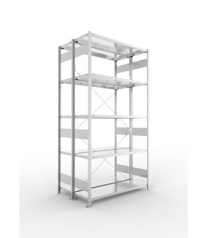 Fachbodenregal Grundregal 2500×1300×400 mm, 230 kg Fachlast 