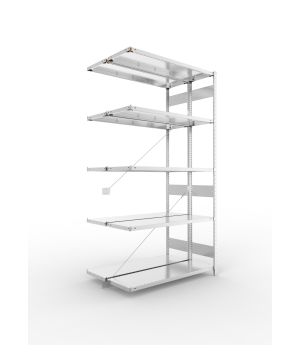 Fachbodenregal Anbauregal 2500×1300×400 mm, 230 kg Fachlast 