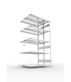 Fachbodenregal Anbauregal 2500×1300×500 mm, 230 kg Fachlast 