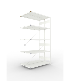 Fachbodenregal Anbauregal 2500×1300×400 mm, 230 kg Fachlast 