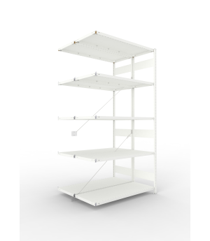 Fachbodenregal Anbauregal 2500×1300×500 mm, 230 kg Fachlast 