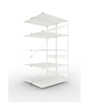 Fachbodenregal Anbauregal 2500×1300×600 mm, 230 kg Fachlast 