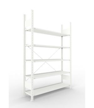 Büro-Steckregal Grundregal 1850×1250×300 mm, 75 Ordner – MET