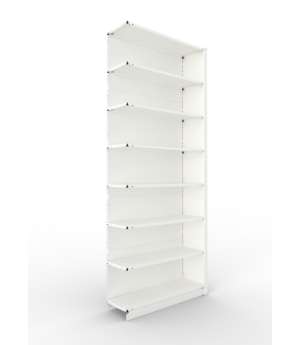 Büroregal Anbauregal 2550×1000×300 mm, 84 Ordner – META