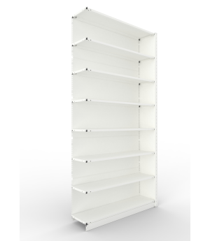 Büroregal Anbauregal 2550×1250×300 mm, 105 Ordner – META