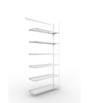 Büroregal Anbauregal 2200×1000×300 mm, 72 Ordner – META