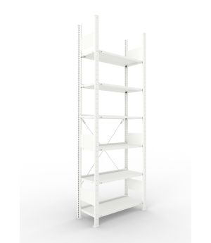 Büro-Steckregal Grundregal 2200×750×300 mm, 54 Ordner – META