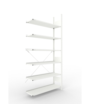 Büro-Steckregal Anbauregal 2200×1000×300 mm, 72 Ordner – MET