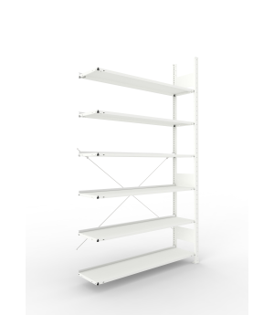 Büro-Steckregal Anbauregal 2200×1250×300 mm, 90 Ordner – MET