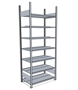 Büroregal Grundregal 2550×1000×600 mm, 168 Ordner – META
