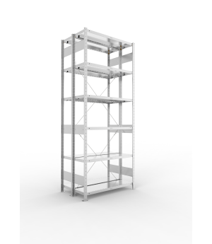Fachbodenregal Grundregal 2500×1000×300 mm, 230 kg Fachlast 