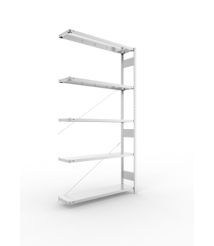Fachbodenregal Anbauregal 2500×1300×300 mm, 230 kg Fachlast 