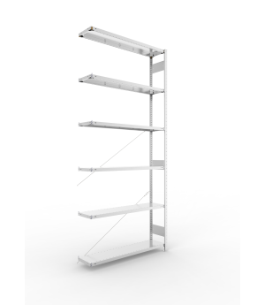 Fachbodenregal Anbauregal 3000×1300×300 mm, 230 kg Fachlast 