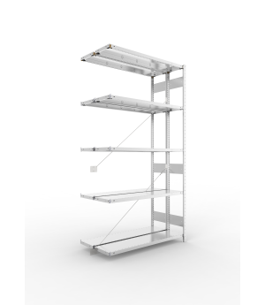 Fachbodenregal Anbauregal 2500×1300×300 mm, 230 kg Fachlast 