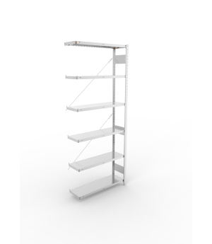 Fachbodenregal Anbauregal 2500×1000×300 mm, 230 kg Fachlast 