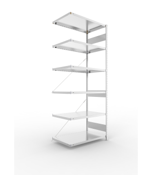 Fachbodenregal Anbauregal 2500×1000×600 mm, 230 kg Fachlast 