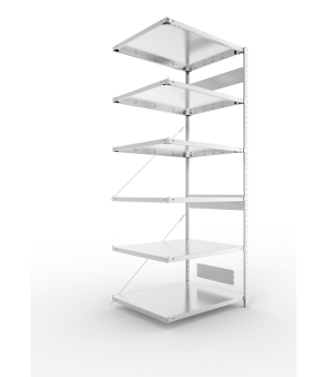 Fachbodenregal Anbauregal 2500×1000×800 mm, 230 kg Fachlast 
