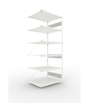 Fachbodenregal Anbauregal 2500×1000×800 mm, 230 kg Fachlast 